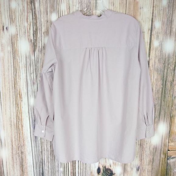 J.Jill Relaxed Button Front Lavender Purple Blouse - Picture 3 of 9